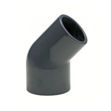 Afbeeldingen van PVC verloopknie Ø50 mm x 40/50 mm (verloop korte bocht)